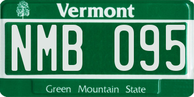VT license plate NMB095