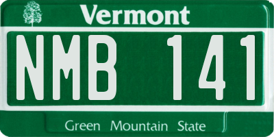 VT license plate NMB141