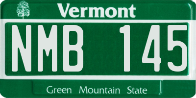 VT license plate NMB145