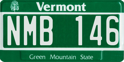 VT license plate NMB146