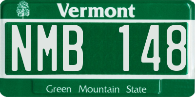 VT license plate NMB148