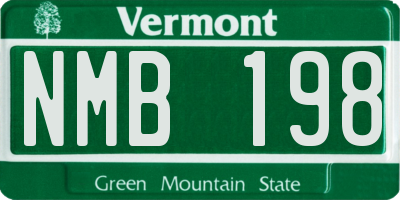 VT license plate NMB198