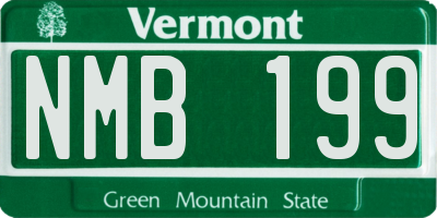 VT license plate NMB199
