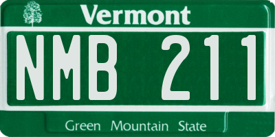 VT license plate NMB211