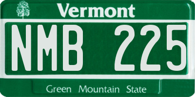 VT license plate NMB225