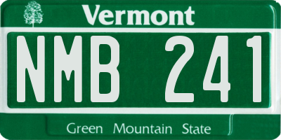 VT license plate NMB241