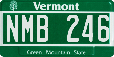 VT license plate NMB246