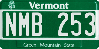 VT license plate NMB253