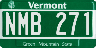 VT license plate NMB271