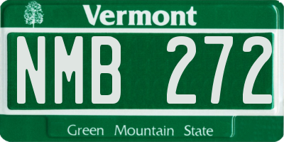 VT license plate NMB272