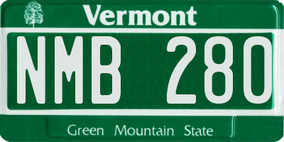 VT license plate NMB280