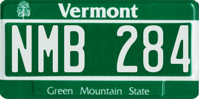 VT license plate NMB284