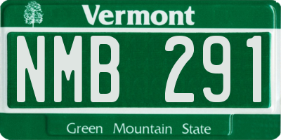 VT license plate NMB291