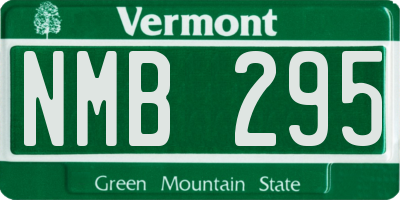 VT license plate NMB295