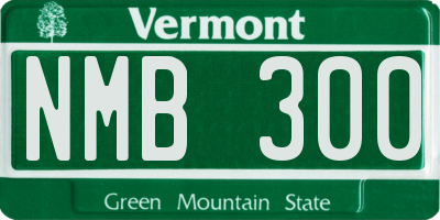 VT license plate NMB300