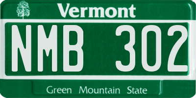 VT license plate NMB302