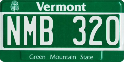 VT license plate NMB320
