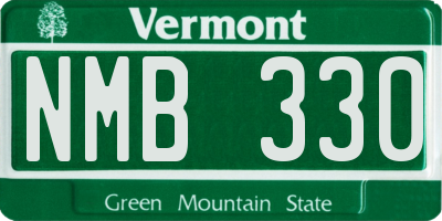 VT license plate NMB330