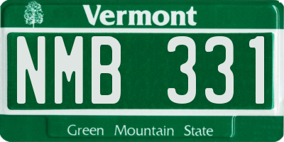 VT license plate NMB331