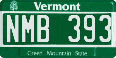 VT license plate NMB393