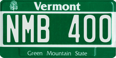 VT license plate NMB400