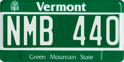 VT license plate NMB440