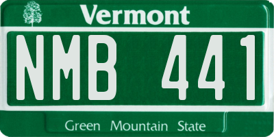 VT license plate NMB441