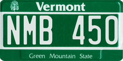 VT license plate NMB450