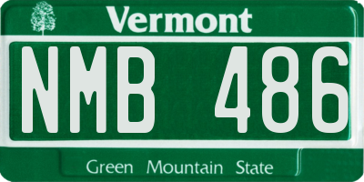 VT license plate NMB486