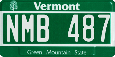 VT license plate NMB487