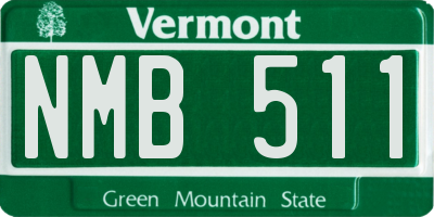 VT license plate NMB511