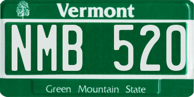 VT license plate NMB520