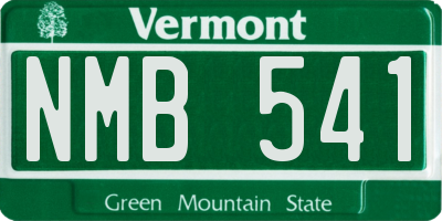 VT license plate NMB541