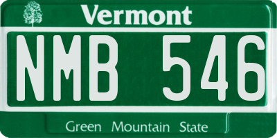 VT license plate NMB546