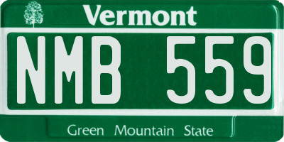 VT license plate NMB559