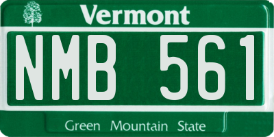 VT license plate NMB561