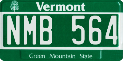 VT license plate NMB564