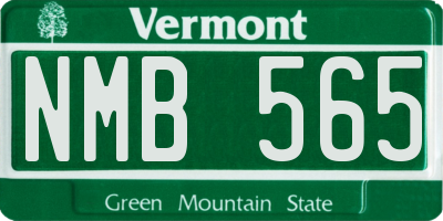 VT license plate NMB565