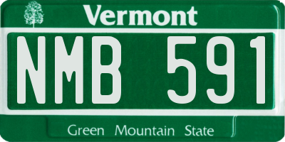 VT license plate NMB591