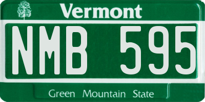 VT license plate NMB595