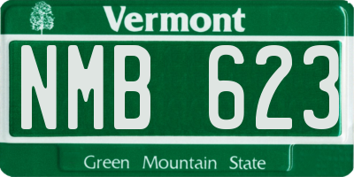 VT license plate NMB623