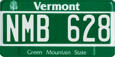 VT license plate NMB628