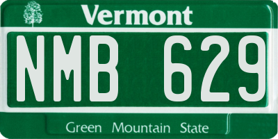 VT license plate NMB629