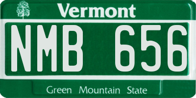 VT license plate NMB656