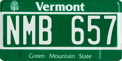 VT license plate NMB657