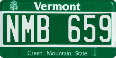 VT license plate NMB659