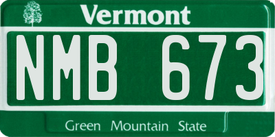 VT license plate NMB673