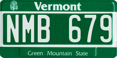 VT license plate NMB679