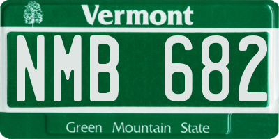 VT license plate NMB682