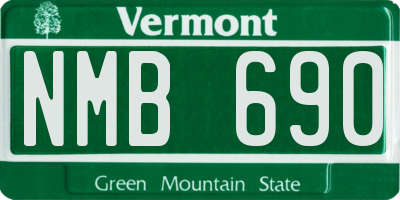 VT license plate NMB690